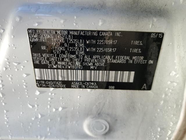 2015 TOYOTA RAV4 XLE - 2T3WFREV3FW193783