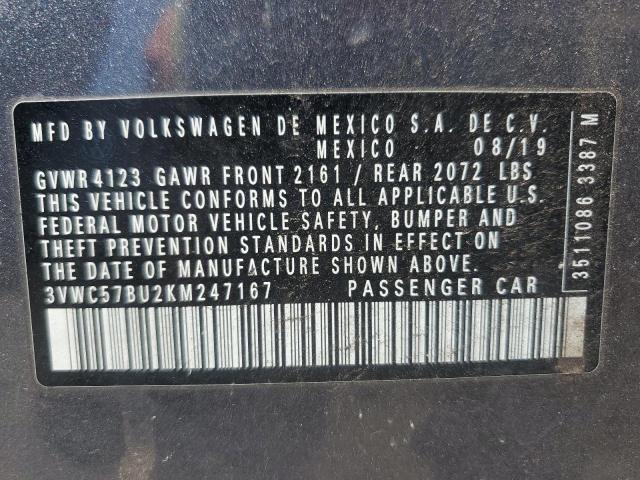 2019 VOLKSWAGEN JETTA S - 3VWC57BU2KM247167