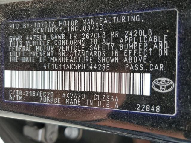 2023 TOYOTA CAMRY SE N 4T1G11AK5PU144286
