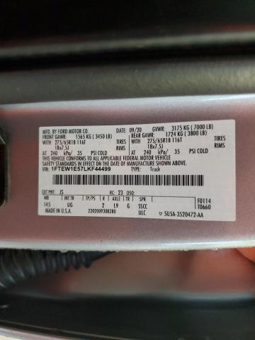 2020 FORD F150 SUPER 1FTEW1E57LKF44499