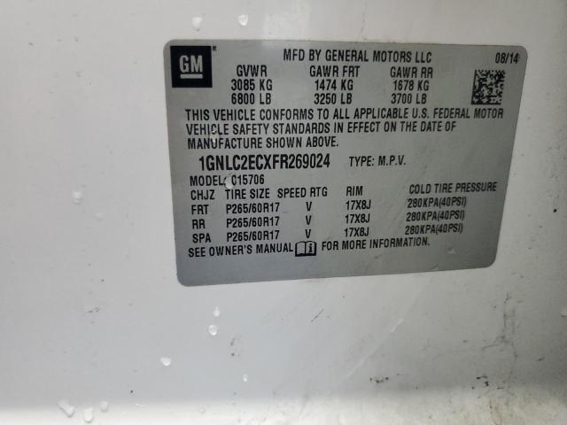 2015 CHEVROLET TAHOE POLI 1GNLC2ECXFR269024