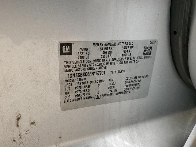 2015 CHEVROLET TAHOE C150 1GNSCBKC6FR167901