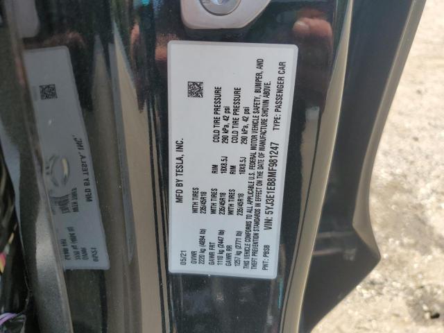 2021 TESLA MODEL 3 5YJ3E1EB8MF981247