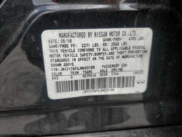 2018 INFINITI Q50 PURE - JN1CV7AP4JM400188