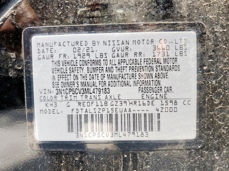 2021 NISSAN KICKS SV 3N1CP5CV3ML479183