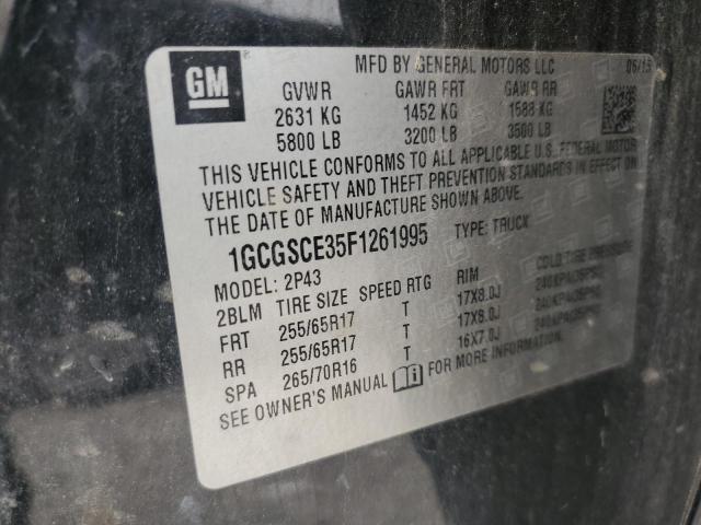 2015 CHEVROLET COLORADO Z 1GCGSCE35F1261995