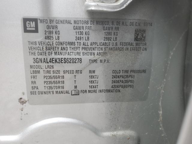 2014 CHEVROLET CAPTIVA LT - 3GNAL4EK3ES620278