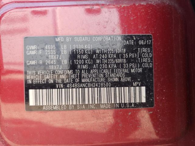 2017 SUBARU OUTBACK 2. 4S4BSANC8H3428500
