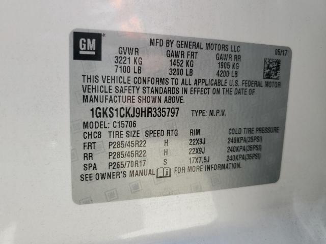 2017 GMC YUKON DENA 1GKS1CKJ9HR335797
