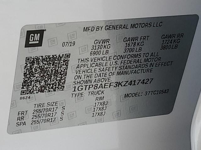 2019 GMC SIERRA C15 - 1GTP8AEF3KZ417427