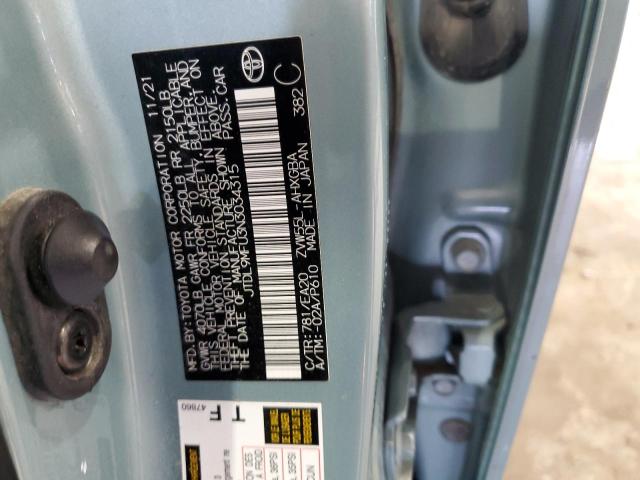 2022 TOYOTA PRIUS LE JTDL9MFU3N3034315