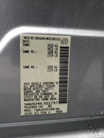 2017 NISSAN LEAF S 1N4BZ0CP4HC305797