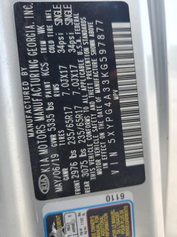 2019 KIA SORENTO L 5XYPG4A33KG597877