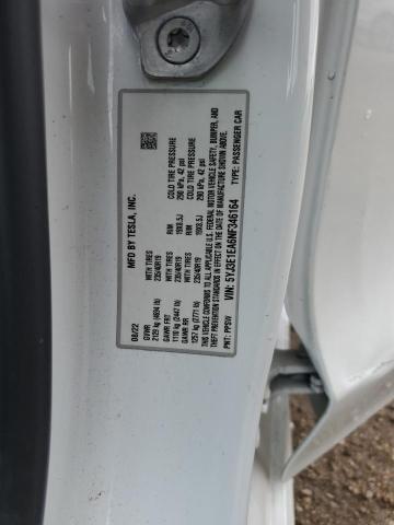 2022 TESLA MODEL 3 - 5YJ3E1EA6NF346164