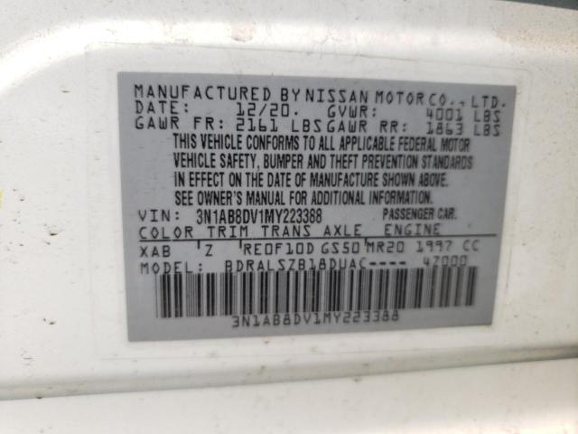 2021 NISSAN SENTRA SR - 3N1AB8DV1MY223388