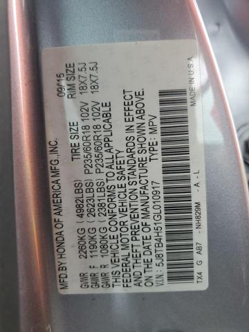 2016 ACURA RDX TECHNO - 5J8TB4H51GL010917