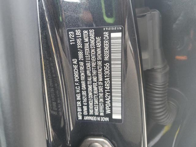 2024 PORSCHE TAYCAN WP0AA2Y14RSA13056