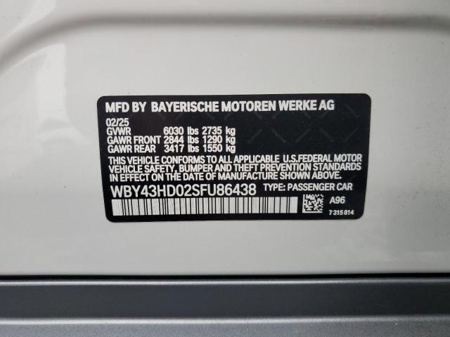 2025 BMW I4 XDRIVE WBY43HD02SFU86438