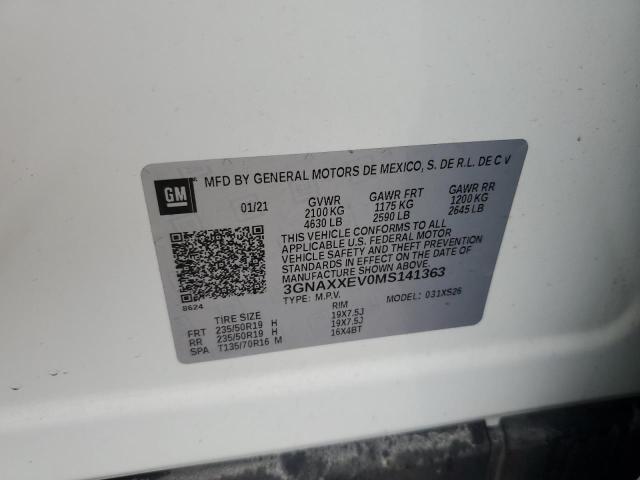2021 CHEVROLET EQUINOX PR - 3GNAXXEV0MS141363