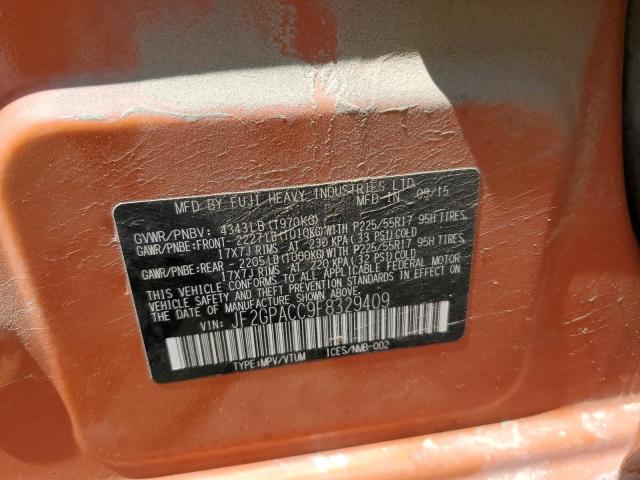 2015 SUBARU XV CROSSTR JF2GPACC9F8329409