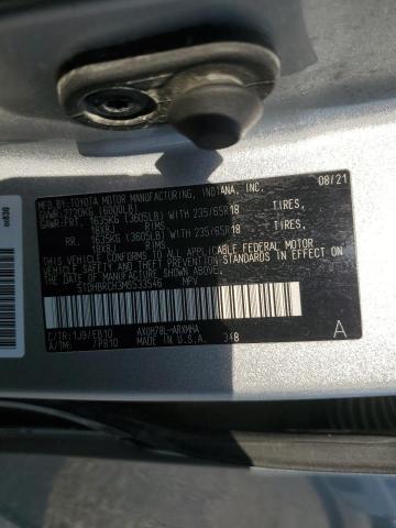 2021 TOYOTA HIGHLANDER HYBRID XLE 5TDHBRCH3MS533546