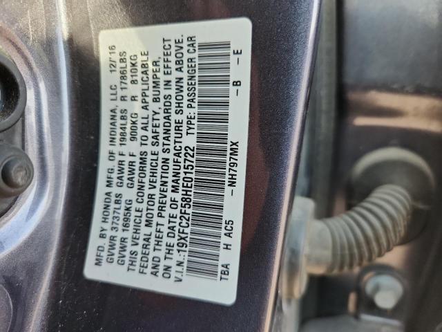 2017 HONDA CIVIC LX - 19XFC2F58HE015722