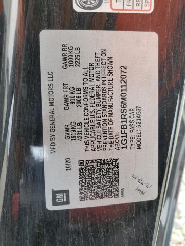 2021 CHEVROLET CAMARO LS 1G1FB1RS6M0112072