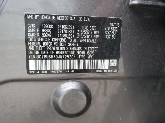 2018 HONDA HR-V EXL 3CZRU6H70JM725204