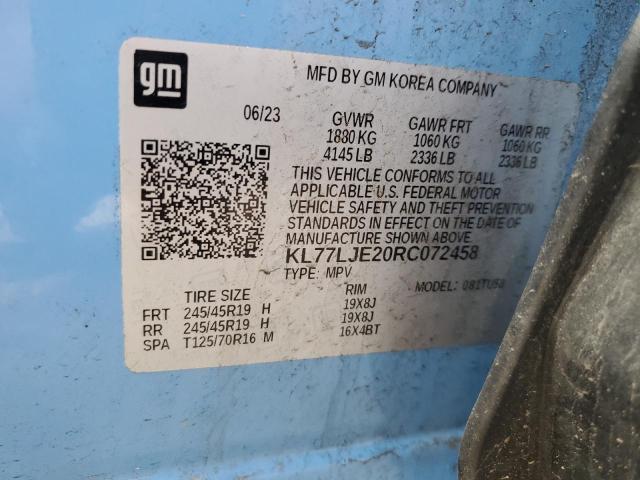 2024 CHEVROLET TRAX 2RS KL77LJE20RC072458