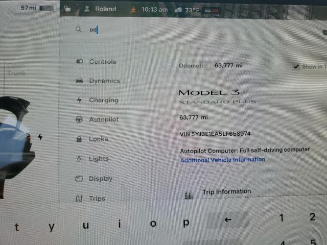 2020 TESLA MODEL 3 5YJ3E1EA5LF658974