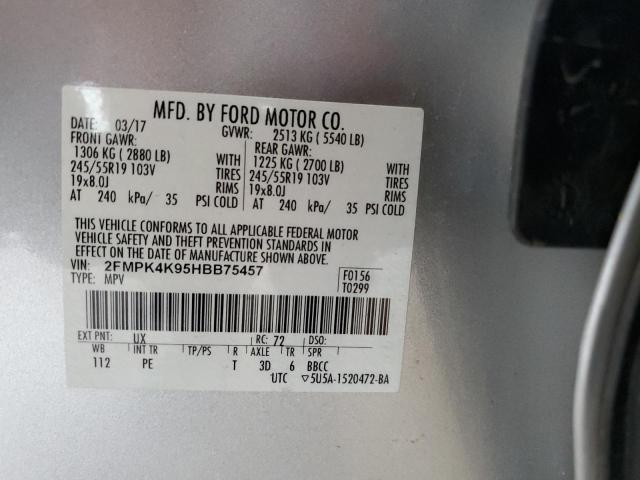 2017 FORD EDGE TITAN - 2FMPK4K95HBB75457