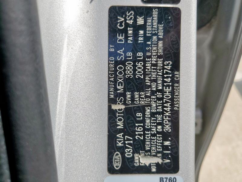 2017 KIA FORTE LX - 3KPFK4A70HE141743