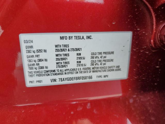 2024 TESLA MODEL Y - 7SAYGDEF8RF058166