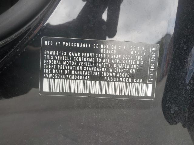 2019 VOLKSWAGEN JETTA S 3VWC57BU7KM040645
