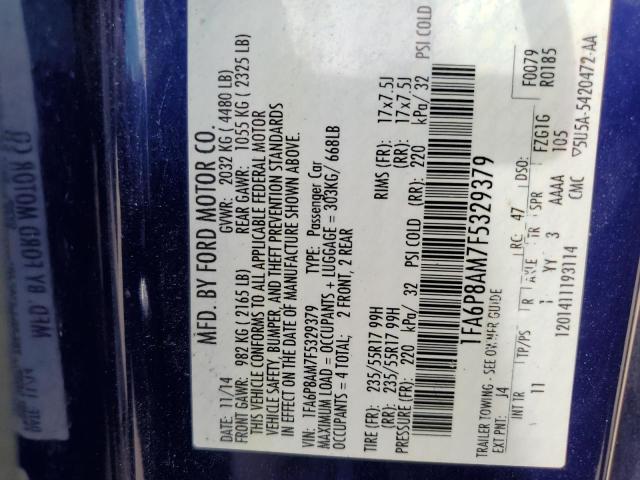 2015 FORD MUSTANG - 1FA6P8AM7F5329379