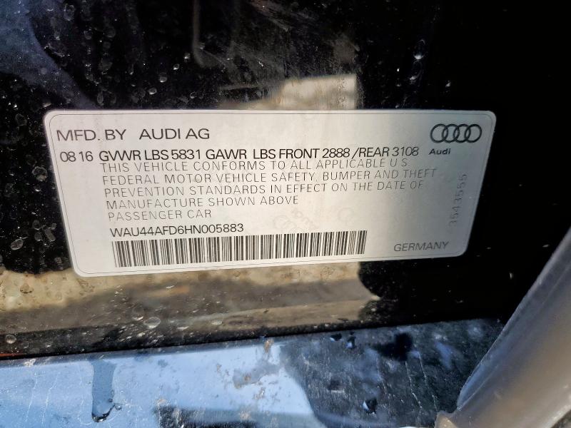 2017 AUDI A8 L QUATT WAU44AFD6HN005883