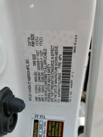 2016 HONDA CR-V EXL - 5J6RM4H77GL058243