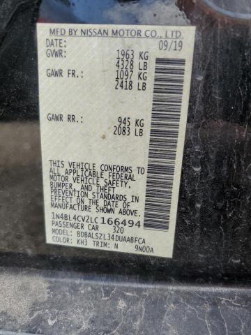 2020 NISSAN ALTIMA SR 1N4BL4CV2LC166494