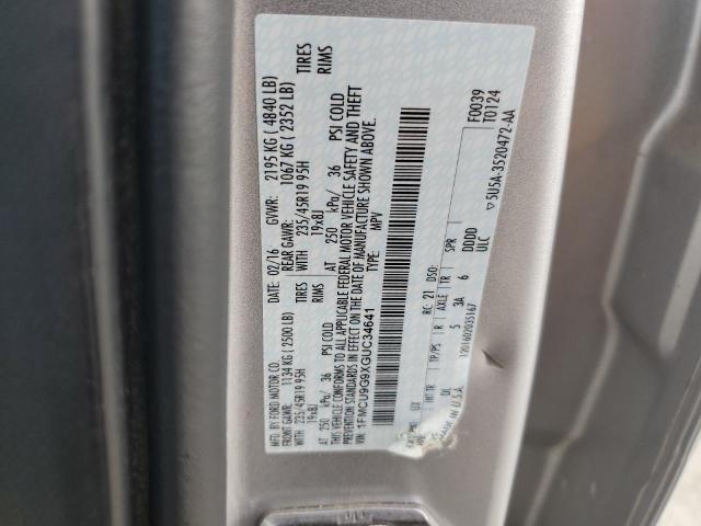 2016 FORD ESCAPE SE - 1FMCU9G9XGUC34641