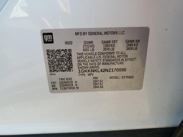 2022 GMC ACADIA SLE 1GKKNKL42NZ170050