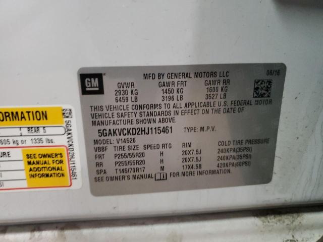 2017 BUICK ENCLAVE 5GAKVCKD2HJ115461