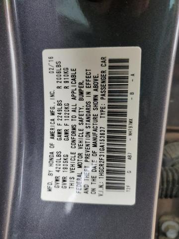 2016 HONDA ACCORD - 1HGCR2F31GA153637