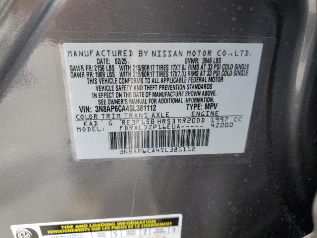 2025 NISSAN KICKS SV 3N8AP6CA4SL381112
