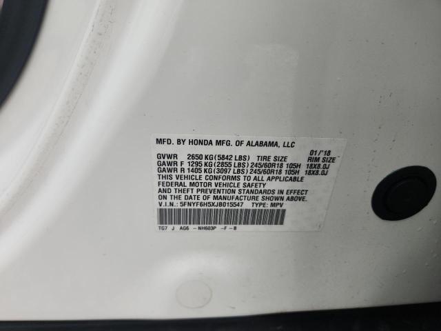 2018 HONDA PILOT EXL - 5FNYF6H5XJB015547