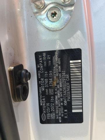 2016 HYUNDAI VELOSTER KMHTC6AD6GU291241
