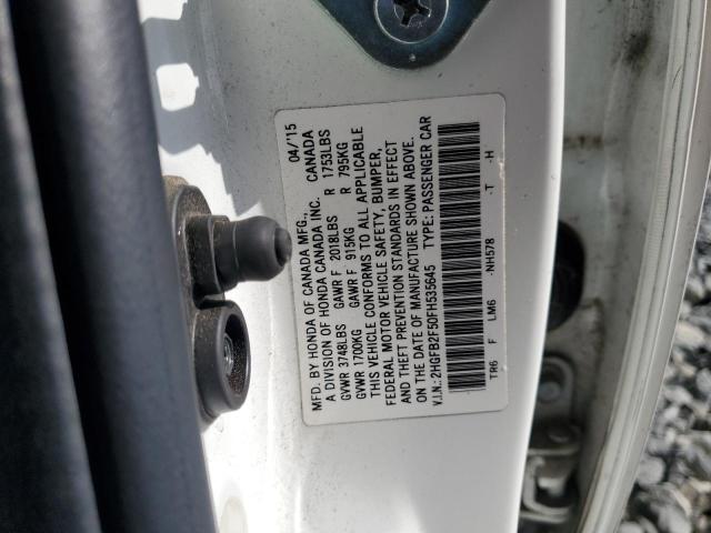 2015 HONDA CIVIC LX 2HGFB2F50FH535645