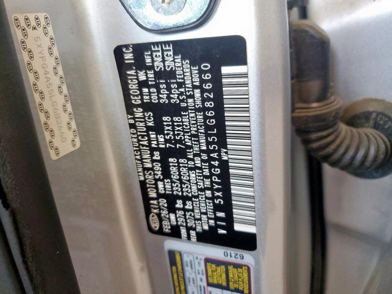 2020 KIA SORENTO S 5XYPG4A55LG682660