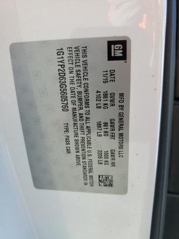 2016 CHEVROLET CORVETTE Z 1G1YP2D63G5605760