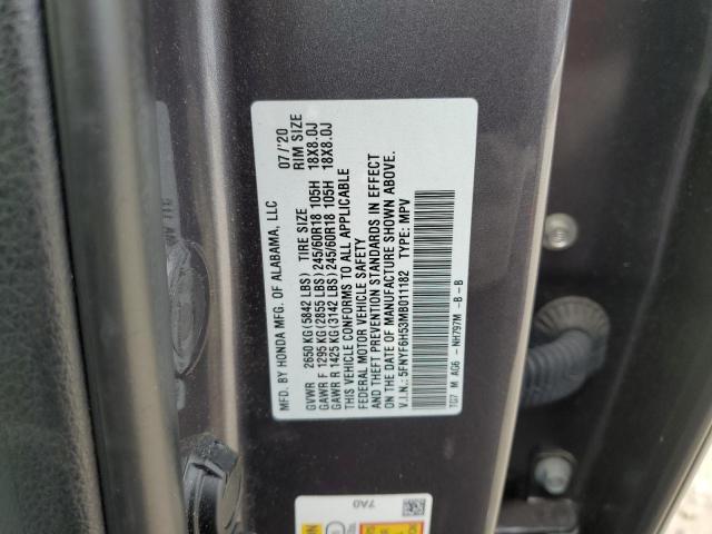 2021 HONDA PILOT EXL 5FNYF6H53MB011182