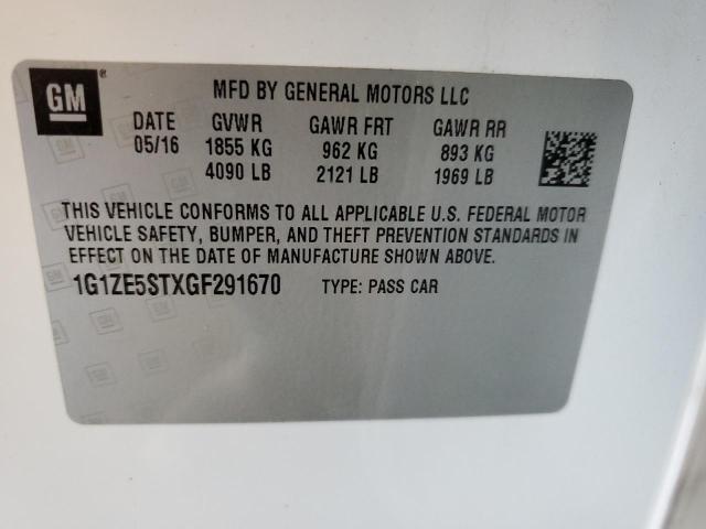 2016 CHEVROLET MALIBU LT - 1G1ZE5STXGF291670